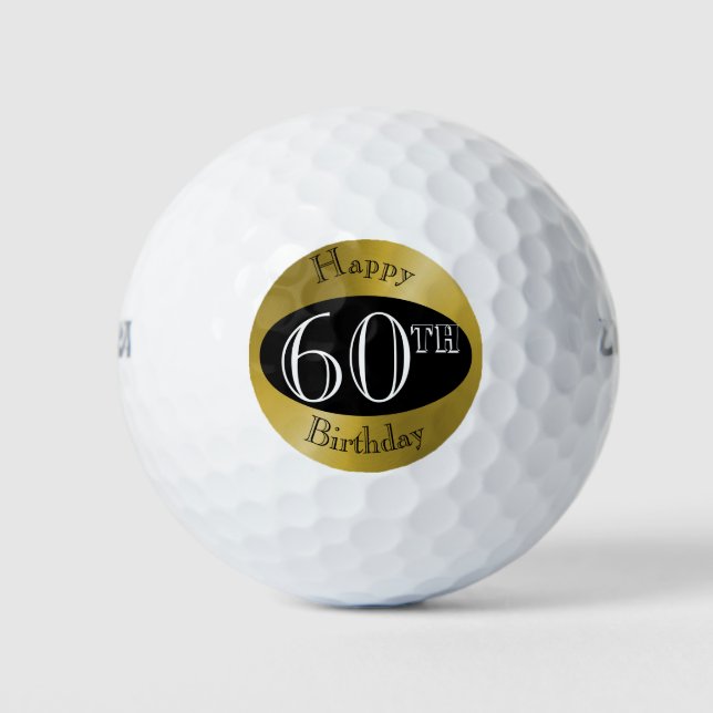 Balles De Golf Boules De Golf Personnalisées Pour 60e Anniversair (Devant)