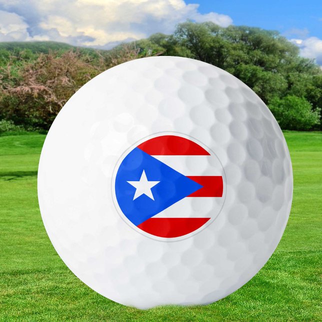 Balles De Golf Boules de golf Porto Rico, golfeurs à drapeau / Pa (Créateur téléchargé)
