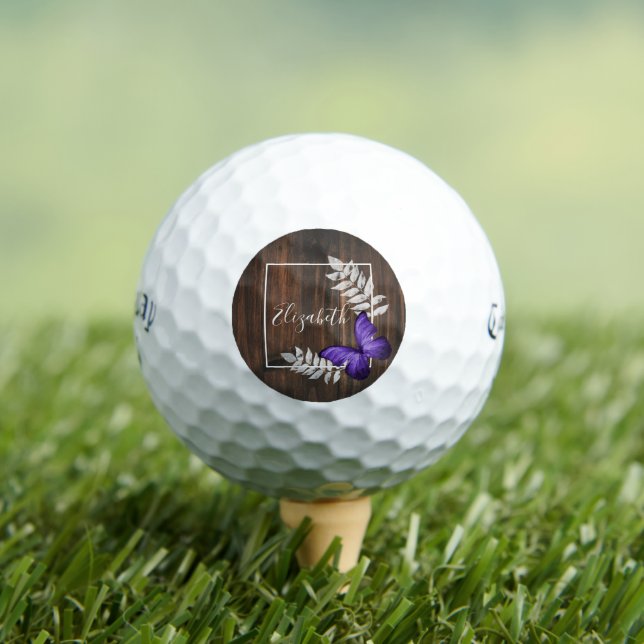 Balles De Golf Boules de golf Russe Purple Papillon (T-shirt Insitu)