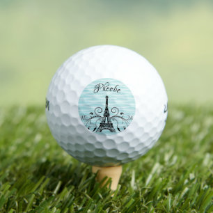 Balles De Golf Boules de golf turquoise Tour Eiffel