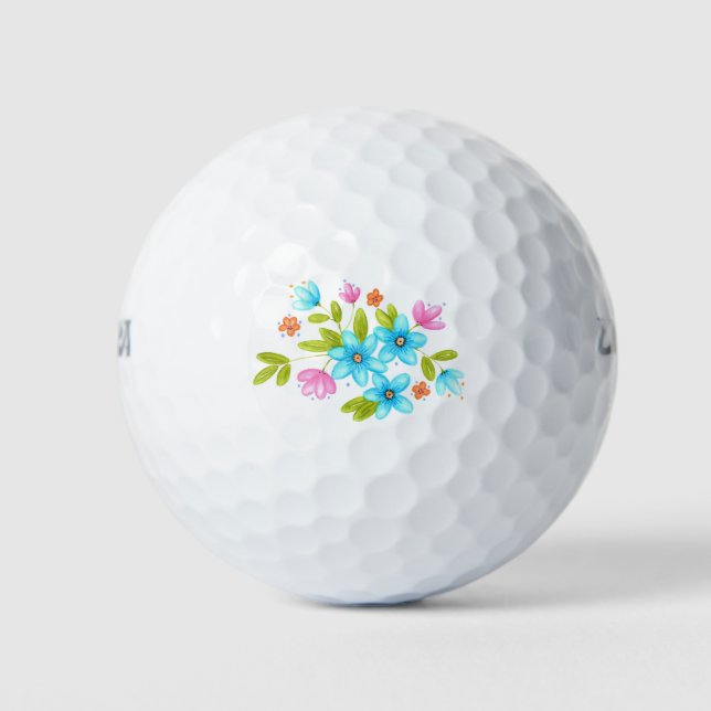 Balles De Golf Bouquet d'aquarelle multicolore (Devant)