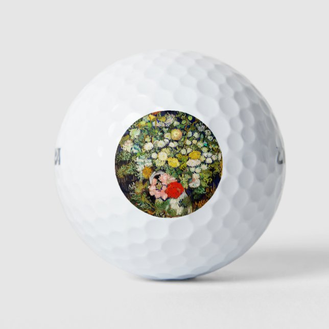Balles De Golf Bouquet de fleurs dans un vase (Devant)