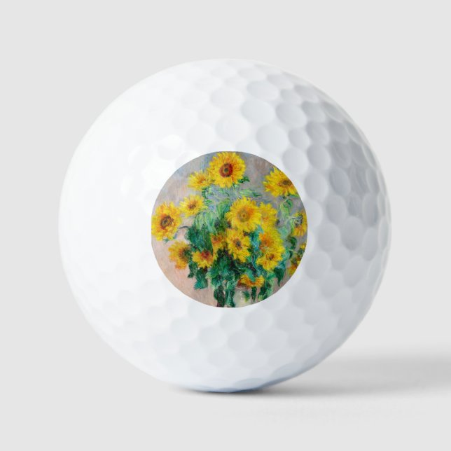 Balles De Golf Bouquet de tournesols Claude Monet (Recto)