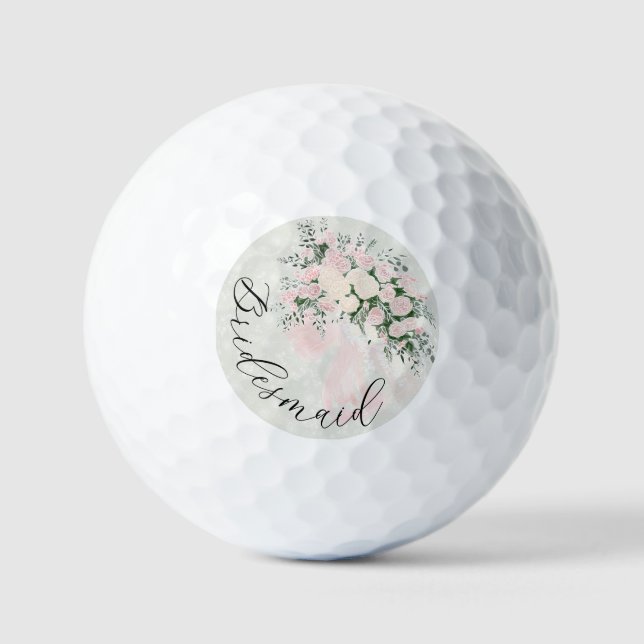Balles De Golf Bouquet de Wisteria Rose à nœud rose pâle Demoisel (Recto)