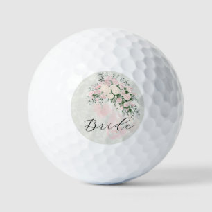 Balles De Golf Bouquet de Wisteria Rose Coquette Blush Bow