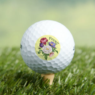BALLES DE GOLF - Bouquet floral coloré Design
