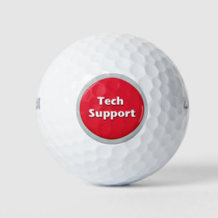 Balles De Golf Bouton Panique rouge du support technique