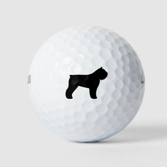 Balles De Golf Bouvier des Flandres Silhouette (Devant)