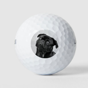 Balles De Golf Bouvier Pug Personnalisé Ajoutez Votre Photo Noir