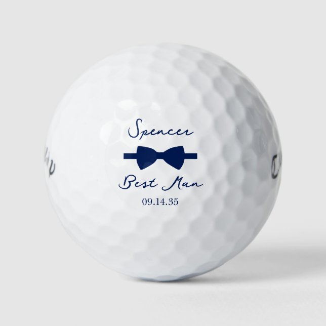 Balles De Golf Bow Tie Best Man (Devant)