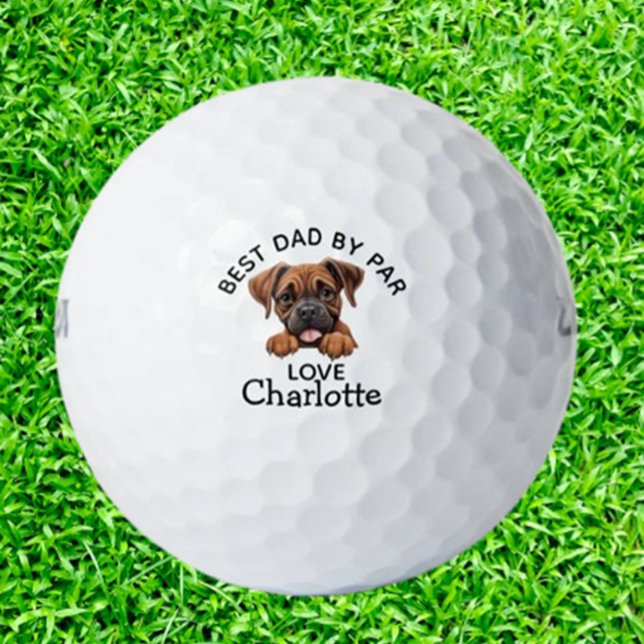 Balles De Golf Boxer Puppy  (Delight dog lovers and golf fans with Boxer Puppy Golf Balls.)