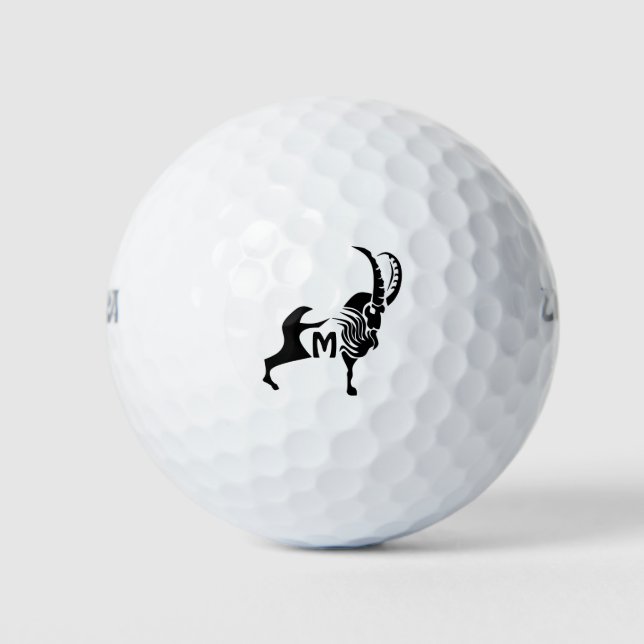 Balles De Golf Brame en silhouette foncée en encre noire (Devant)