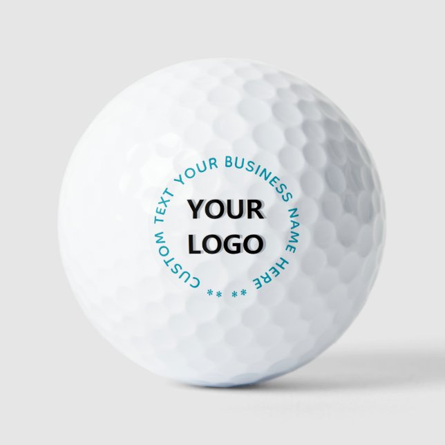 Balles De Golf Branded Company Logo Text Stamp Golf Balls Example (Recto)