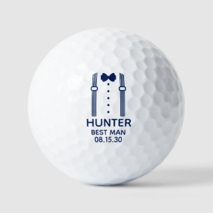Balles De Golf Bretelles de garçon d'honneur avec nœud papillon