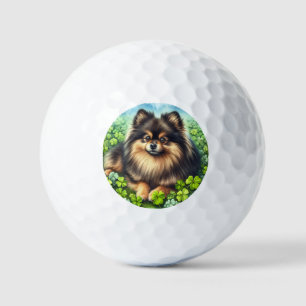 Balles De Golf Brindle Pomeranian Shamrock