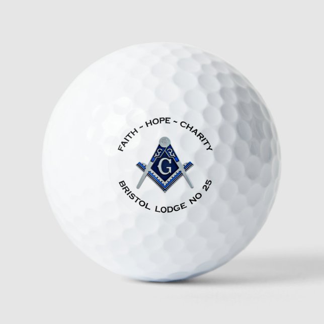 Balles De Golf Bristol No 25 Masonic Golf Balls (Recto)