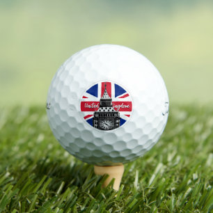 Balles De Golf British Balls, Union Jack Flag, Big Ben, Royaume-U