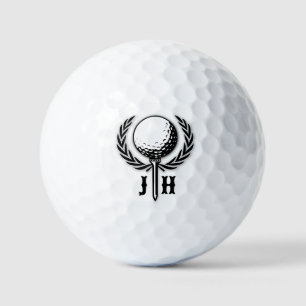 Balles De Golf Brossé Gold Custom Golf Monogramme Conception