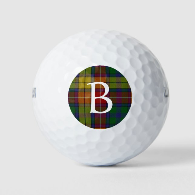 Balles De Golf Buchanan Plaid Custom Monogram Golf Balls (Devant)