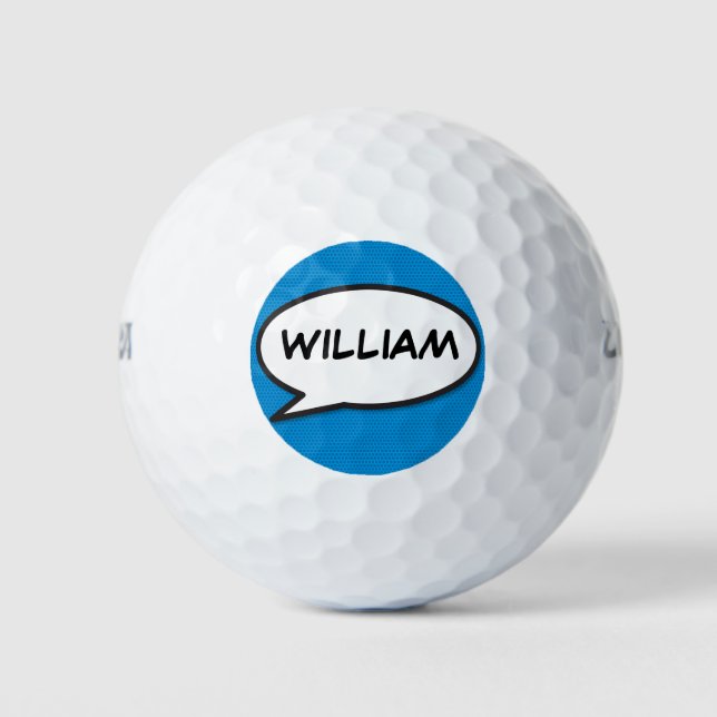 Balles De Golf Bulle de dialogue de nom personnalisé Fun Bande de (Devant)