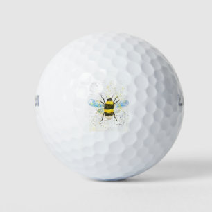 Balles De Golf Bumblebee mignonne Aquarelle nature insecte