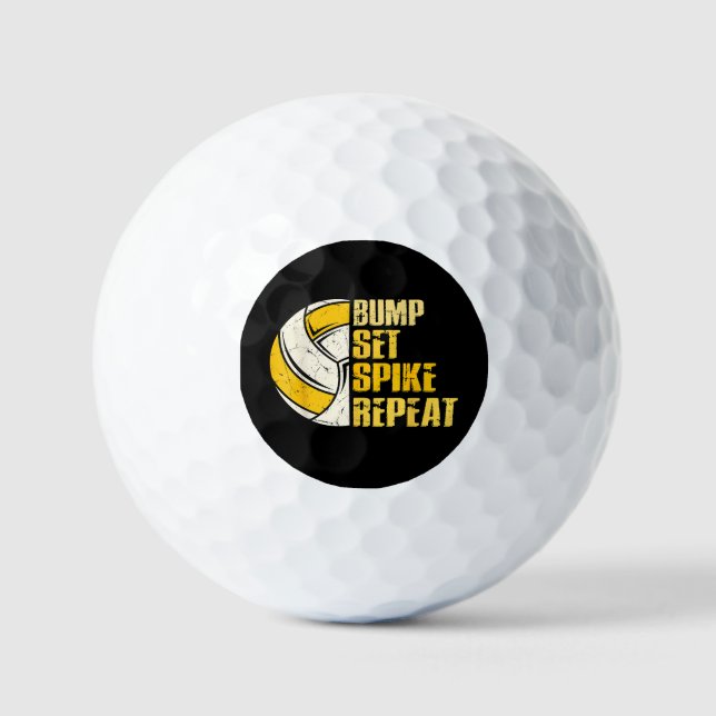 Balles De Golf Bump Set Spike Répéter Volleyball Funny (Recto)