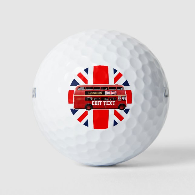 Balles De Golf Bus Red London Double Decker (Devant)
