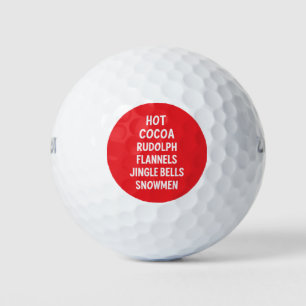 Balles De Golf Cacao Chaud Rudeolph Chemises de flanelle Sonnette