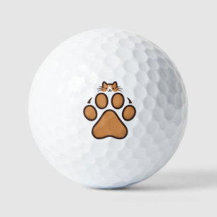 Balles De Golf Cachet de chat mignon en Empreinte de patte - Illu