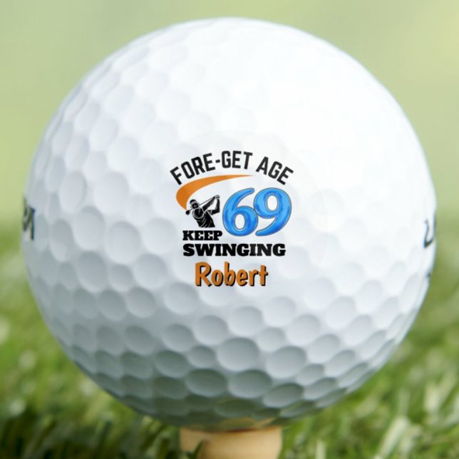 Balles De Golf Cadeau 69e anniversaire Cadeau-souvenir bleu pour  (Créateur téléchargé)