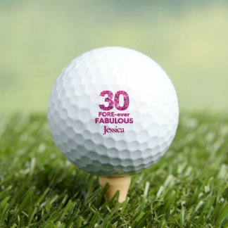 Balles De Golf Cadeau d'anniversaire 30 ans pour une amie Rose 30
