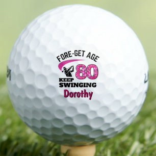 Balles De Golf Cadeau d'anniversaire 80 ans pour sœur élégant drô