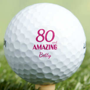 Balles De Golf Cadeau d'anniversaire 80 ans pour une amie Rose In