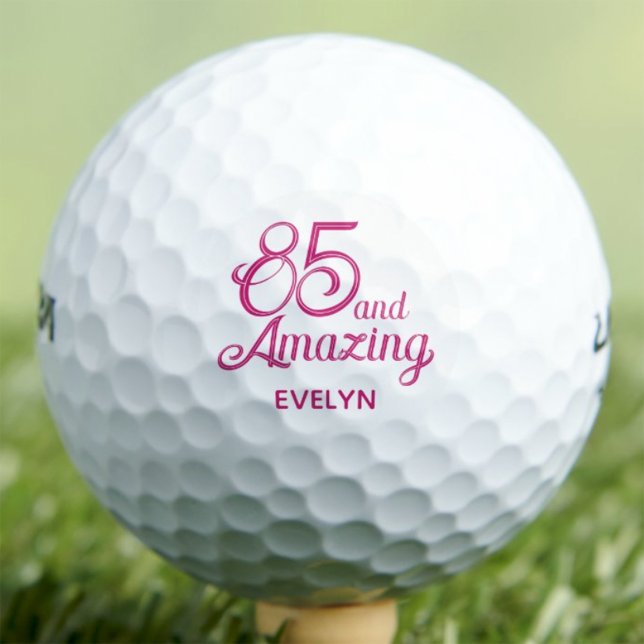 Balles De Golf Cadeau d'anniversaire 85 ans pour maman écriture r (Créateur téléchargé)