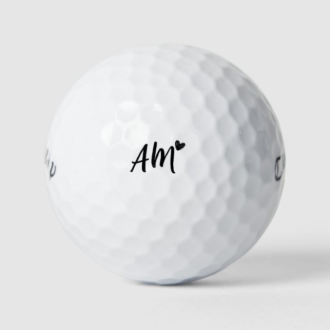 Balles De Golf Cadeau d'anniversaire avec initiales personnalisab (Devant)