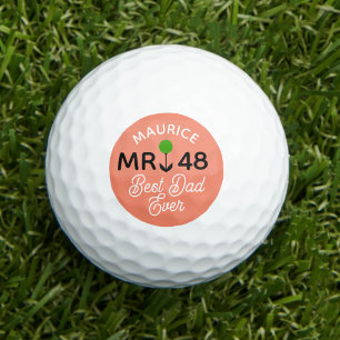 Balles De Golf Cadeau d'anniversaire "Meilleur Papa Jamais" Coule
