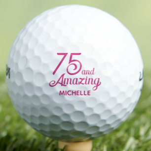Balles De Golf Cadeau de 75 ans pour sœur Rose Personnalisé éléga