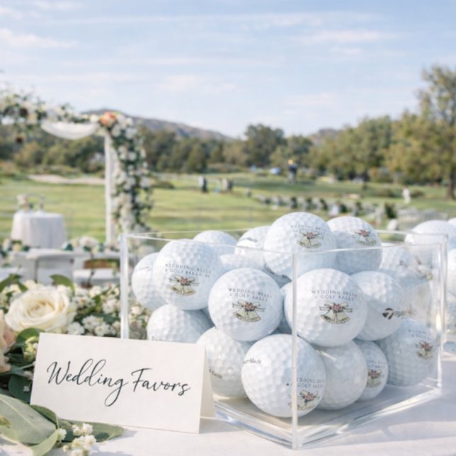 Balles De Golf Cadeau de faveur de mariage 'Cloches de mariage et (Créateur téléchargé)