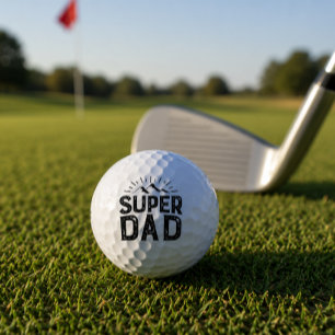 Balles De Golf Cadeau de fête des Pères 'Super Papa', anniversair