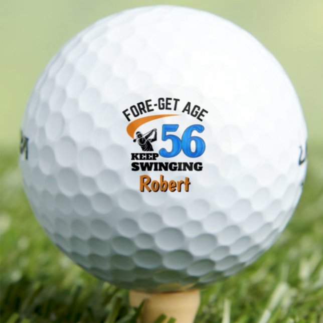 Balles De Golf Cadeau de golf pour 56e anniversaire Bleu mémorabl (Créateur téléchargé)