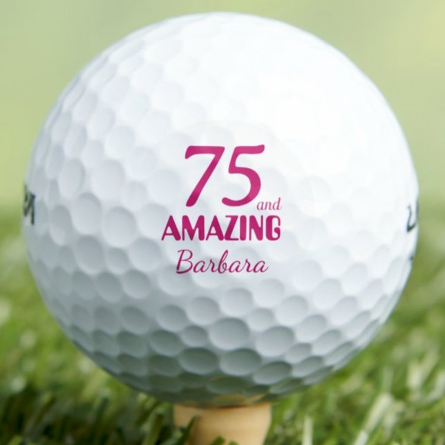 Balles De Golf Cadeau de golf rose 75e - 75 et Incroyable (Créateur téléchargé)