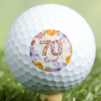 Balles De Golf Cadeau de golfeur pour 70e anniversaire Élégant fl