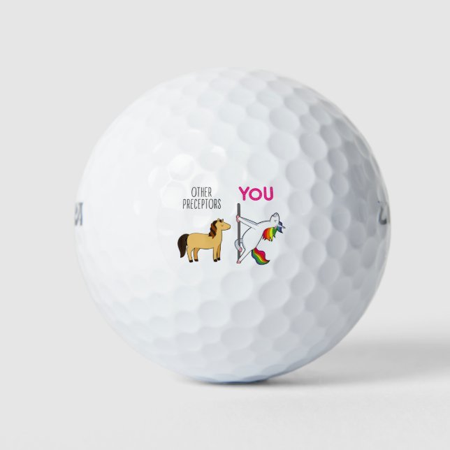 Balles De Golf Cadeau de l'infirmière de licorne (Devant)