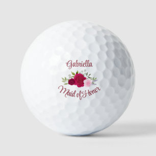 Balles De Golf Cadeau de mariage pour la demoiselle d'honneur Ros