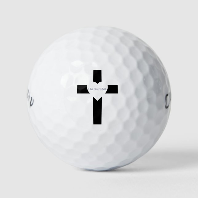 Balles De Golf Cadeau d'encouragement pour la dévotion 'Je vis po (Devant)