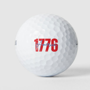 Balles De Golf 'Cadeau du 4 juillet 1776' Patriotique Américain