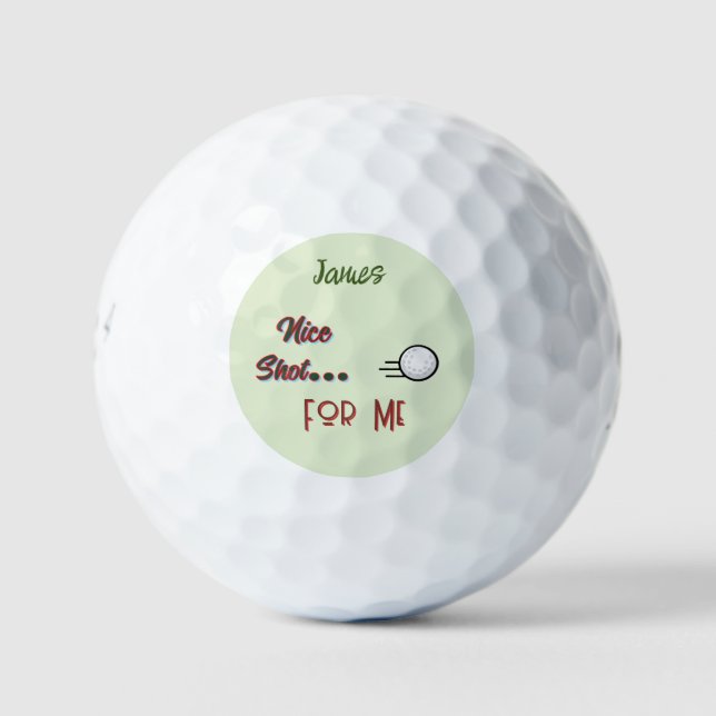 Balles De Golf Cadeau du golfeur - Balle(s) de golf Nom/ Initiale (Devant)