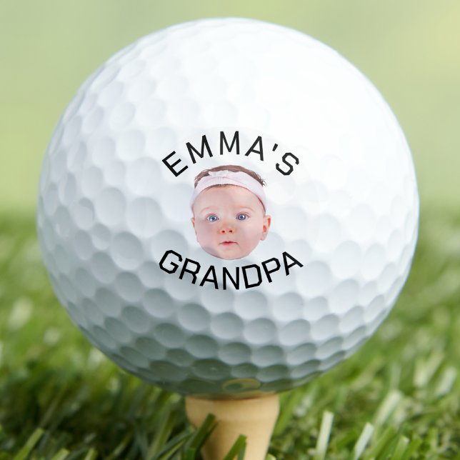 Balles De Golf Cadeau grand-père, Visage bébé personnalisé, Cadea (Créateur téléchargé)