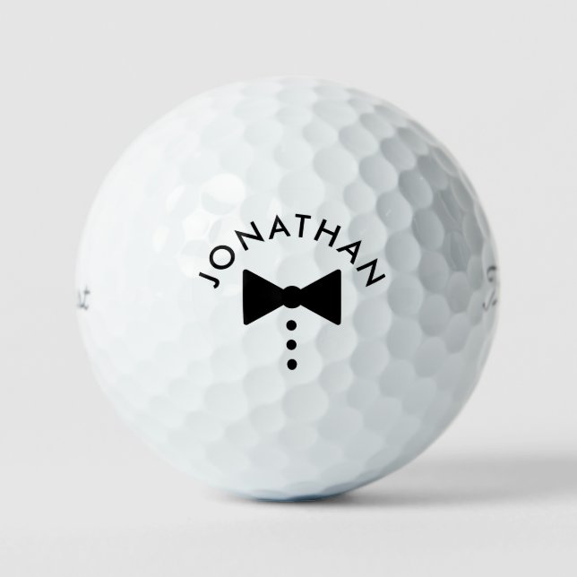 Balles De Golf Cadeau Groomsman personnalisé Mariage Tuxedo moder (Recto)