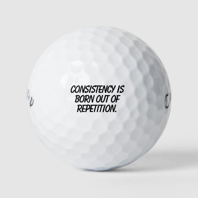 Balles De Golf Cadeau 'La constance naît de la répétition'  (Devant)
